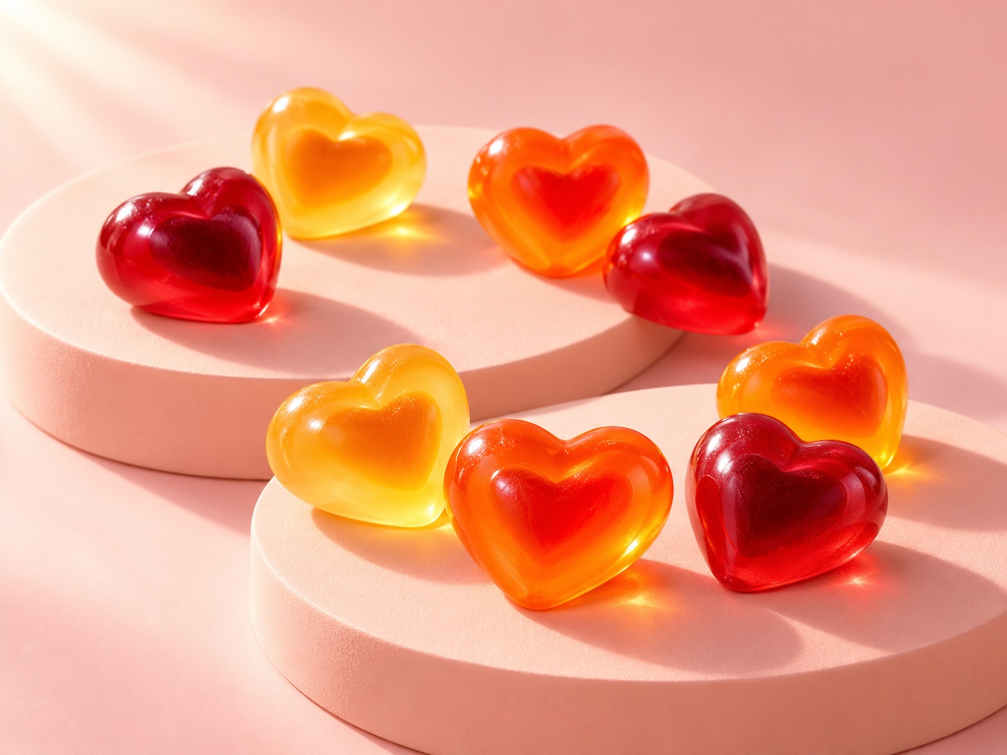 Hearts with Centre Filled gummies